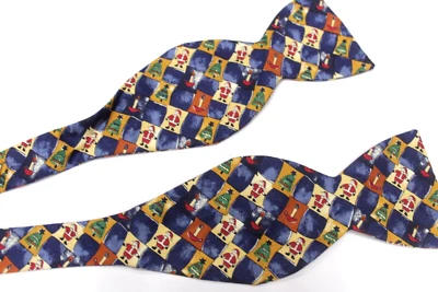 765  )  NEW  NEIMAN MARCUS   MEN'S  BOW TIE   100% SILK Foto 1 de 2