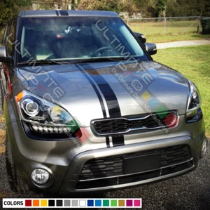 Calcomanía para Kia Soul Sport capó luz delantera visera a rayas carrocería kit pegatinas vinilo - Imagen 1 de 2