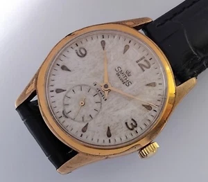 RELOJ VINTAGE 15 JOYAS HECHAS EN INGLATERRA SMITHS DE LUJO PARA HOMBRE CUERDA - Imagen 1 de 4