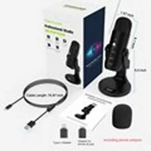 Microfono USB per registrazione giochi streaming podcasting computer condensatore microfono - Foto 1 di 12