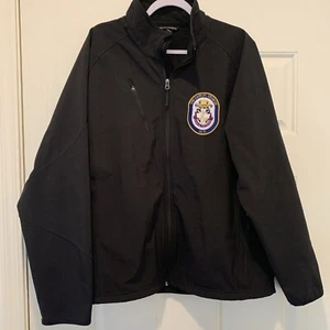 USS CAPE ST. GEORGE CG-71 CRUISER Navy JACKE schwarz Fleece gefüttert - Bild 1 von 7