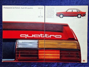 Audi 80 Quattro,  originale Werbung aus 1984,  Großformat - Bild 1 von 2