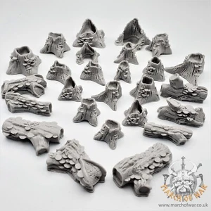 Fantasy terrain scenery, tree stumps, tree logs - Picture 1 of 36