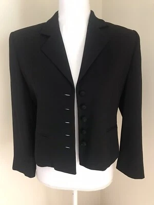 Women's BURBERRY Blazer Jacket Black Size 6P - Image 1 of 4