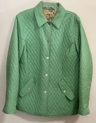 Chaqueta acolchada para mujer Kate Hill forro interior cachemir botones a presión talla 1X  Foto 1 de 4