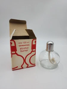 Vintage Wheaton Scientific 120 ml, 4 oz. Glass Alcohol Burner w/Original Box - Picture 1 of 3