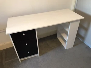 Argos Home Malibu 3 Drawers Desk - Blue & White - Used - Good Condition - Picture 1 of 9