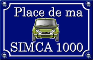 PLACE DE MA SIMCA 1000 RALLYE 2 - 29cm AUTOCOLLANT STICKER AUTO PR008-2 - Bild 1 von 1