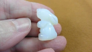 Y-BUN-503 little White Opalite Bunny Rabbit gemstone FIGURINE carving gem Easter - Picture 1 of 1