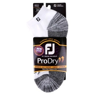 (10 pares) Calcetines tobilleros FootJoy FJ Pro Dry Golf deportes corte bajo sin mostrar blancos/grises Foto 1 de 2