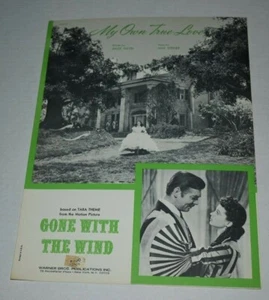 1966 GONE WITH THE WIND my own true love  Vintage Sheet Music - Picture 1 of 3