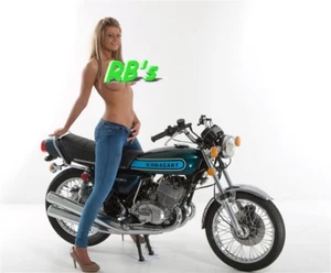 Kawasaki S3 400 Triple 1974 S3, Blue, Decal set - The BEST! - Foto 1 di 2
