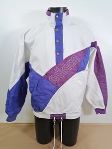 Vintage Adidas Shell Top Colourblock Panel Half Zip Snap Collared Herren 40/42 - Bild 1 von 19