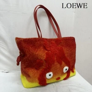 Loewe Tote Bag Studio Ghibli Howl'S Moving Castle Calcifer Flamenco Shearling - Picture 1 of 9