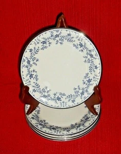 4 Royal Doulton Sapphire Blossom Bread & Butter Plates 6 1/2" - Salad Dessert - Picture 1 of 6