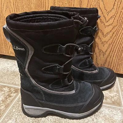 L.L. Bean Little Boys’ Botas de Nieve Negras de Invierno Talla-Kid’s 3 Foto 1 de 4