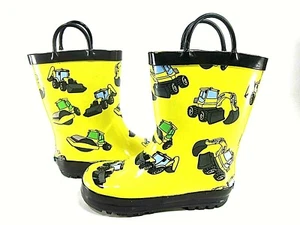 ZOOGS Children's Rubber Yellow Construction Pre-School Rain Boots Size 13 - Picture 1 of 7