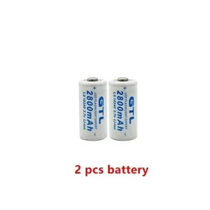 2x l 3.7V 2800mAh 16340 rechargeable lithium-ion battery+travel wall charger - Picture 1 of 1