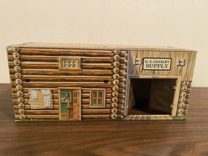 Marx US Calvary Supply Headquarters Building Tin Litho Cabin Fort Apache Playse - Picture 1 of 12