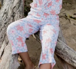 NWT Feather 4 Arrow Pants Girls Size 12 Blue Forever Hacci Flowers Casual $50 - Picture 1 of 8