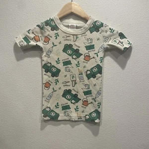 Hanna Andersson Recycle Green Truck Reuse Compost water Pajama Top Shirt Size 5 - Picture 1 of 6
