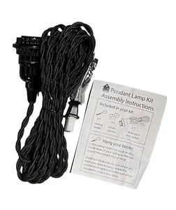 NEW DIY Pendant Light Kit w/ 15' Cloth Cord - Picture 1 of 2