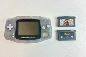 Nintendo Game Boy Advance Glacier Handheld Console Bundle. Tested and Working - Picture 1 of 7