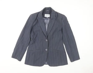 Next Petite Women's Blue Pinstripe Blazer, Size 8 - Picture 1 of 12