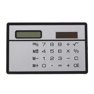 Calculatrice solaire en forme de carte Blanc F9V36743 - Photo 1/5