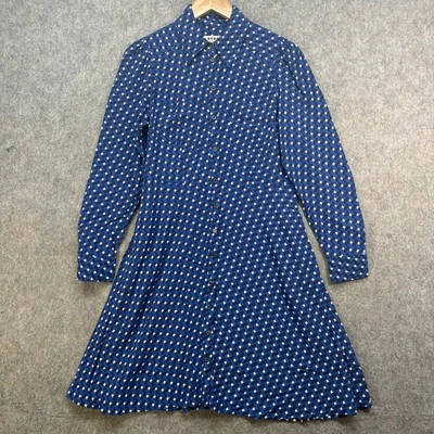 Vestido Camisa Boden Talla UK 10R Azul Bolsillos Mini Estampado Mazarino Terraza Remolino Foto 1 de 4