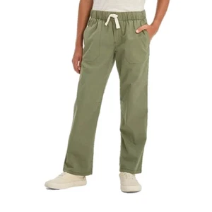 Boys' Stretch Straight Fit Woven Pull-On Pants - Cat & Jack - Green, Size 6 - Picture 1 of 1