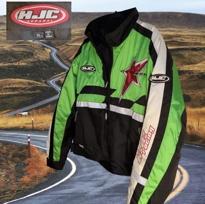 Chaqueta HJC Racing Team Para Hombre XL Verde Negra Cirotech Reissa Power Skin Motocicleta Foto 1 de 4