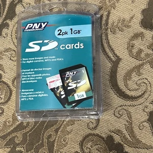 Paquete de 2 tarjetas de memoria para cámara SD PNY 1 GB - NUEVO EN PAQUETE (d) - Imagen 1 de 3
