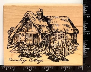 Country Cottage Wood Mounted Rubber Stamp K-1459A By PSX - Picture 1 of 3