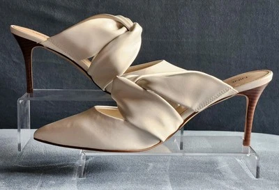 Sandalia de vestir mula con nudo marfil punta deslizable NINE WEST. Talla 9M. NUEVO. Foto 1 de 4