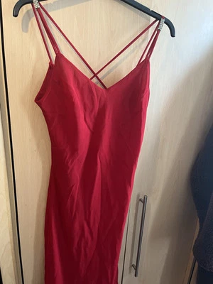 Jora Red Dress Criss Cross Back Detail  Size M Pre-owned - Image 1 of 4