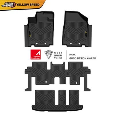 Fit For 2014-2020 Infiniti QX60 Floor Mats Cargo Liners Carpets All-Weather TPE - Image 1 of 4