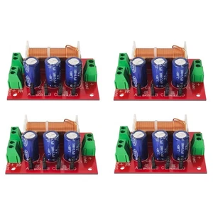 4Pcs 400W Speaker Crossover 2 Way Audio Adjustment Tweeter Bass Speakers 6445 - Picture 1 of 7