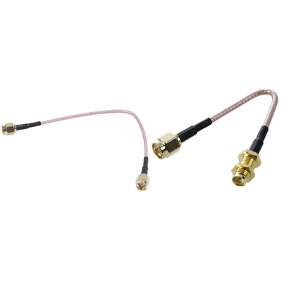 1pcs SMA Female to Male Coaxial Cable Antenna Adapter 11cm & 1pcs 6.5 inch7897 - Image 1 of 4
