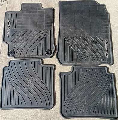 OEM 2012 2014 Toyota Camry Floor Mats Set Of 4 All Weather PT908-03120 Black Foto 1 de 4