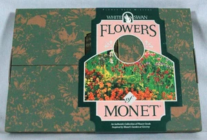 WHITE SWAN FLOWERS OF MONET COLLECTION OF GIVERNY GARDEN SEEDS GIFT BOX NEW - Picture 1 of 14