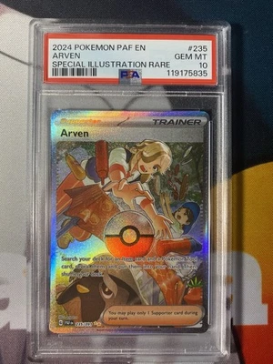 2024 Pokemon SV Paldean Fates Arven #235/091 PSA 10 - Image 1 of 2