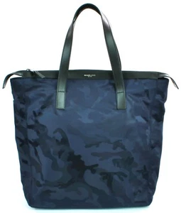 Michael Kors Mens Travel Bag Large Navy Blue Camouflage Nylon Kent RRP £260 - Picture 1 of 8