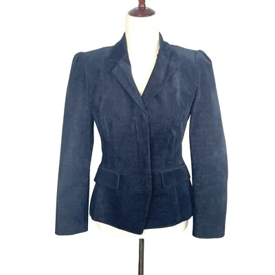 THEORY  Shrunken Velvet Blazer  Navy Size 6 NWOT - Image 1 of 3
