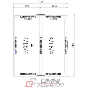 Aluminium Schiebefenster Fenster 2100mm x 2400mm Balkontür Türen aus Aluminium - Bild 1 von 7