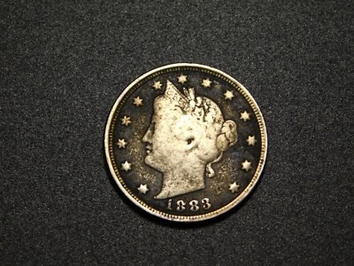 OLD US COIN 1883 LIBERTY HEAD NICKEL with CENTS - Image 1 of 4