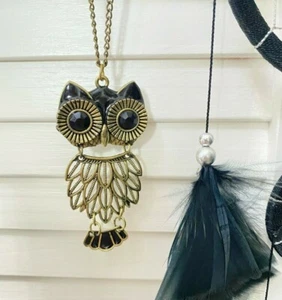 Owl Fashion Necklace Jewellery Gold - Picture 1 of 2