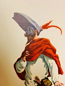 Vintage Color Lithograph Costume Print of Fritellino 1580 by Maurice Sand #7 - Picture 1 of 5