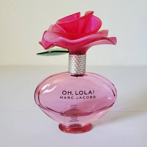 Marc Jacobs Oh, Lola! Perfume Bottle Pink Flower Decorative Collectible 7" Empty - Picture 1 of 12