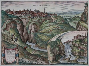 Tivoli - Tiburtum vulgo Tivoli - Braun und Hogenberg - Original 1580 - Bild 1 von 3